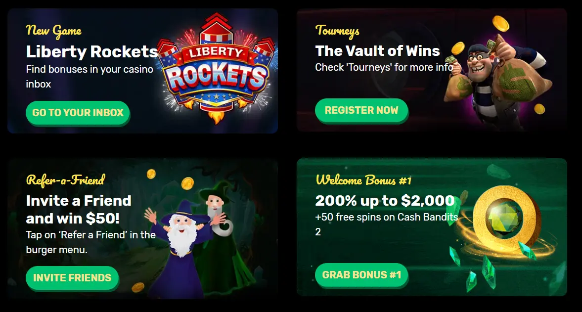 Ozwin Casino offers: first-deposit match, reloads, cashback and tournaments